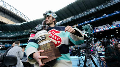 Joey Daccord Seattle Kraken goalie shutout MVP Winter Classic