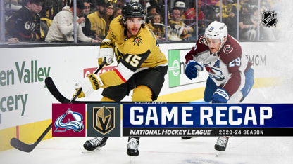 Colorado Avalanche Vegas Golden Knights game recap April 14