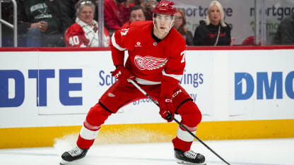 Rookie defenseman Simon Edvinsson helping Detroit in playoff push