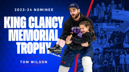 Capitals Announce Tom Wilson as Capitals Nominee for NHL’s King Clancy Memorial Trophy